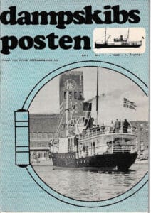 Dampskipsposten 1. utg 1972. Ein gamal   kullfyrt passasjerbåt foran rådhuset i Oslo